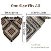 RODAILYCAY 4 Pieces Triangle Head Scarf, Chiffon Hair Kerchief, Elastic Hair Scarf Bandanas for Women Girls, Vintage Abstract Ethnic Background view 4