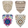 RODAILYCAY 4 Piece Art Retro Ethnic Pattern Hair Scarfs Headband, Triangle Head Scarves, Non Slip Hair Bandanas, Head Kerchief for Women Girls view 1