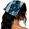 RODAILYCAY 4 Pack Hair Scarfs, Elastic Hair Scarf Headband, Triangle Kerchief, Christmas Gingerbread Head Hairband Bandanas view 2