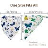 RODAILYCAY 4 Piece Hair Scarfs Headband, Triangle Head Scarves, Blue Butterfly and Flower Pattern Non Slip Hairband Bandanas, Head Kerchief for Women Girls view 4