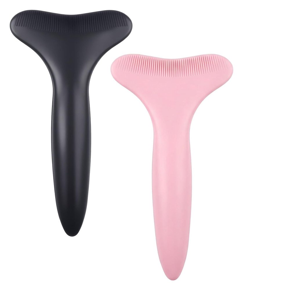 2PCS Mascara Shield, Silicone Mascara Applicator Guard, Mascaras Guard for Eyelashes, Reusable Eyeliner Stencils, Multifunctional Eyeshadow Applicator Guide Tool for Beginners and Makeup Masters