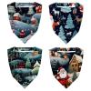 RODAILYCAY Happy Christmas 4 Packs Hair Scarf, Chiffon Bandanas Kerchief, Non Slip Triangle Headband Bandana for Women Girls view 1