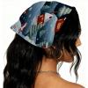 RODAILYCAY Happy Christmas 4 Packs Hair Scarf, Chiffon Bandanas Kerchief, Non Slip Triangle Headband Bandana for Women Girls view 2