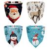 RODAILYCAY 4 Pieces Hair Scarfs Headband, Triangle Head Scarves, Merry Christmas Snowman Non Slip Hairband Bandanas, Head Kerchief for Women Girls view 1
