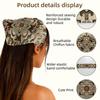RODAILYCAY 4 PCS Hair Scarf Headband for Women Girls Non Slip Head Covers Red and Beige Ethnic Pattern Elastic Triangle Head Scarf Bandana view 3