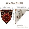 RODAILYCAY 4 PCS Hair Scarf Headband for Women Girls Non Slip Head Covers Red and Beige Ethnic Pattern Elastic Triangle Head Scarf Bandana view 4