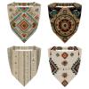 RODAILYCAY 4 PCS Hair Scarfs Headband, Triangle Head Scarves, Beige Ethnic Pattern Non Slip Hair Bandanas, Head Kerchief for Women Girls view 1