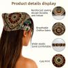 RODAILYCAY 4 PCS Hair Scarfs Headband, Triangle Head Scarves, Beige Ethnic Pattern Non Slip Hair Bandanas, Head Kerchief for Women Girls view 3