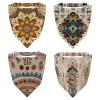 RODAILYCAY 4 PCS Hair Scarfs, Elastic Hair Scarf Headband, Retro Abstract Ethnic Pattern Triangle Kerchief, Head Hairband Bandanas view 1