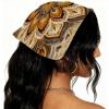 RODAILYCAY 4 PCS Hair Scarfs, Elastic Hair Scarf Headband, Retro Abstract Ethnic Pattern Triangle Kerchief, Head Hairband Bandanas view 2