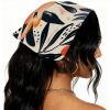 RODAILYCAY 4 Piece Little Flower Pattern Hair Scarfs Headband, Triangle Head Scarves, Non Slip Hair Bandanas, Head Kerchief for Women Girls view 2