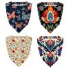 RODAILYCAY 4 Packs Hair Scarfs Headband, Triangle Head Scarves, Non Slip Hair Bandanas, Yellow Red Beautiful Florals Head Kerchief for Women Girls view 1