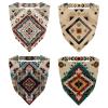 RODAILYCAY Art Retro Ethnic Pattern 4 PCS Hair Scarfs, Elastic Hair Scarf Headband, Triangle Kerchief, Head Hairband Bandanas view 1