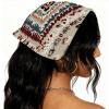 RODAILYCAY Art Retro Ethnic Pattern 4 PCS Hair Scarfs, Elastic Hair Scarf Headband, Triangle Kerchief, Head Hairband Bandanas view 2