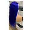 yinxx240708 13x4 Hd Transparent Lace Frontal Wigs, Wear and Go Glueless Navy Blue Wigs Human Hair for Black Women for Women with Thinning Hair(Dark blue-150%,16inch) view 4