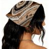 RODAILYCAY 4 PCS Triangle Head Scarf, Chiffon Hair Kerchief, Abstract Ethnic Pattern Elastic Hair Scarf Bandanas for Women Girls view 2