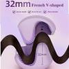 32MM Electric Curling Iron Curling Tool Egg Roll Lasting Styling French Styling Deep Wave Hair Curler 4 Temperature Adjustable(Purple,UK) view 3