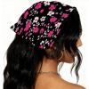 RODAILYCAY Tiny Flower Pattern 4 Piece Hair Scarf, Chiffon Head Kerchief, Non Slip Triangle Headband Bandana for Women Girls view 2