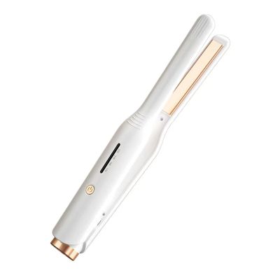 Flat Iron Mini Hair Straightener Hair Curler Fast Heating Beard Straightening Iron Small Flat Iron for Short Hair Straightener(White,UK)