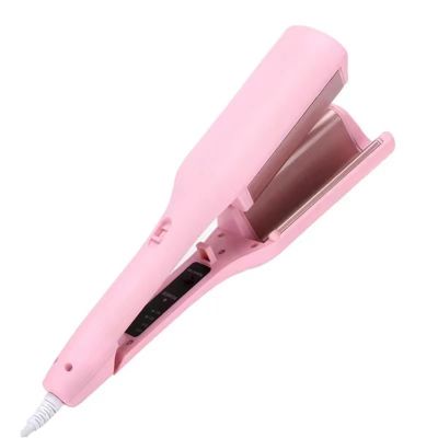 32mm Egg Roller U-Shaped Electric Curling Iron French Styling Deep Waver Water WaveCurling Iron for Women Female Curling Tool(Pink,UK)