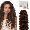 Hetto Thick Deep Wavy Clip in Hair Extensions Curly Hair Extensions Human Hair Dark Raddish Brown Water Wavy Extension for Women 22inch 120g 7pcs view 1