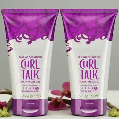 Curll Tallk Flash Freeze Hair Gel, Extra Strong Hold Level 5, 6 fl oz (pack of 2)