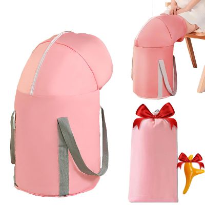 Collapsible Foot Soaking Tub, Foldable Foot Bath Basin for Soaking Feet, Multifunctional Knee-Protecting Feet Soak Bucket with Handles & Storage Bag, Lightweight Bucket for Home & Travel (Pink)