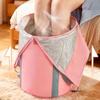 Collapsible Foot Soaking Tub, Foldable Foot Bath Basin for Soaking Feet, Multifunctional Knee-Protecting Feet Soak Bucket with Handles & Storage Bag, Lightweight Bucket for Home & Travel (Pink) view 2