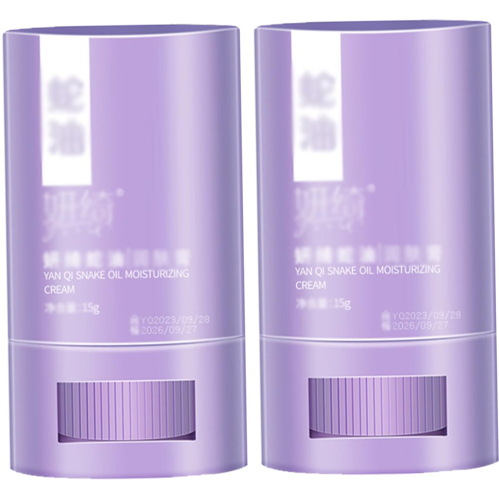 Nyutcwe 2Pcs Neck Firming Stick, Moisturizing Neck Cream Stick, Anti-Wrinkte Snake Oil Care, Smooths Creams for Tightening and Firming, Care Cream for Women Men