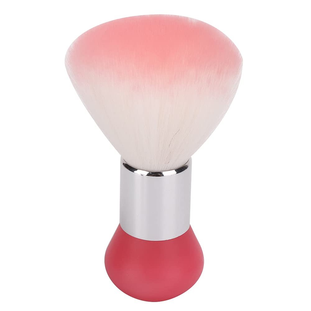 Broken Hair Sweep Brush Professional Hairdressing Broken Hair Cleaning Brush For Barber Shop And Salon Pink Gray Nylon ABS Material (Pink)