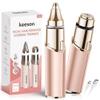 2 in 1 Eyebrow Trimmer for Women, Facial Hair Remover, Rechargeable Hair Removal Device, Face Razors Shaver with LED Light, Facial Hair Remover for Women Face view 1