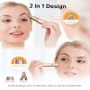 2 in 1 Eyebrow Trimmer for Women, Facial Hair Remover, Rechargeable Hair Removal Device, Face Razors Shaver with LED Light, Facial Hair Remover for Women Face view 2