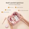 2026 New Petition Makeup Bag for Woman, Waterproof Cosmetic Organizer Wide-open Pouch Purse,Puffy Padded Organizer for Toiletries & Brushes Large Capacity with Compartments (white) view 4