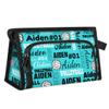 Obtravar Custom Volleyball Makeup Bag with Name and Number Personalized Travel Toiletry Bags Customized Cosmetic Bags Pouch for Volleyballs Lover Birthday, Peacock Green view 1