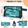 Obtravar Custom Volleyball Makeup Bag with Name and Number Personalized Travel Toiletry Bags Customized Cosmetic Bags Pouch for Volleyballs Lover Birthday, Peacock Green view 2
