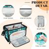 Obtravar Custom Volleyball Makeup Bag with Name and Number Personalized Travel Toiletry Bags Customized Cosmetic Bags Pouch for Volleyballs Lover Birthday, Peacock Green view 3