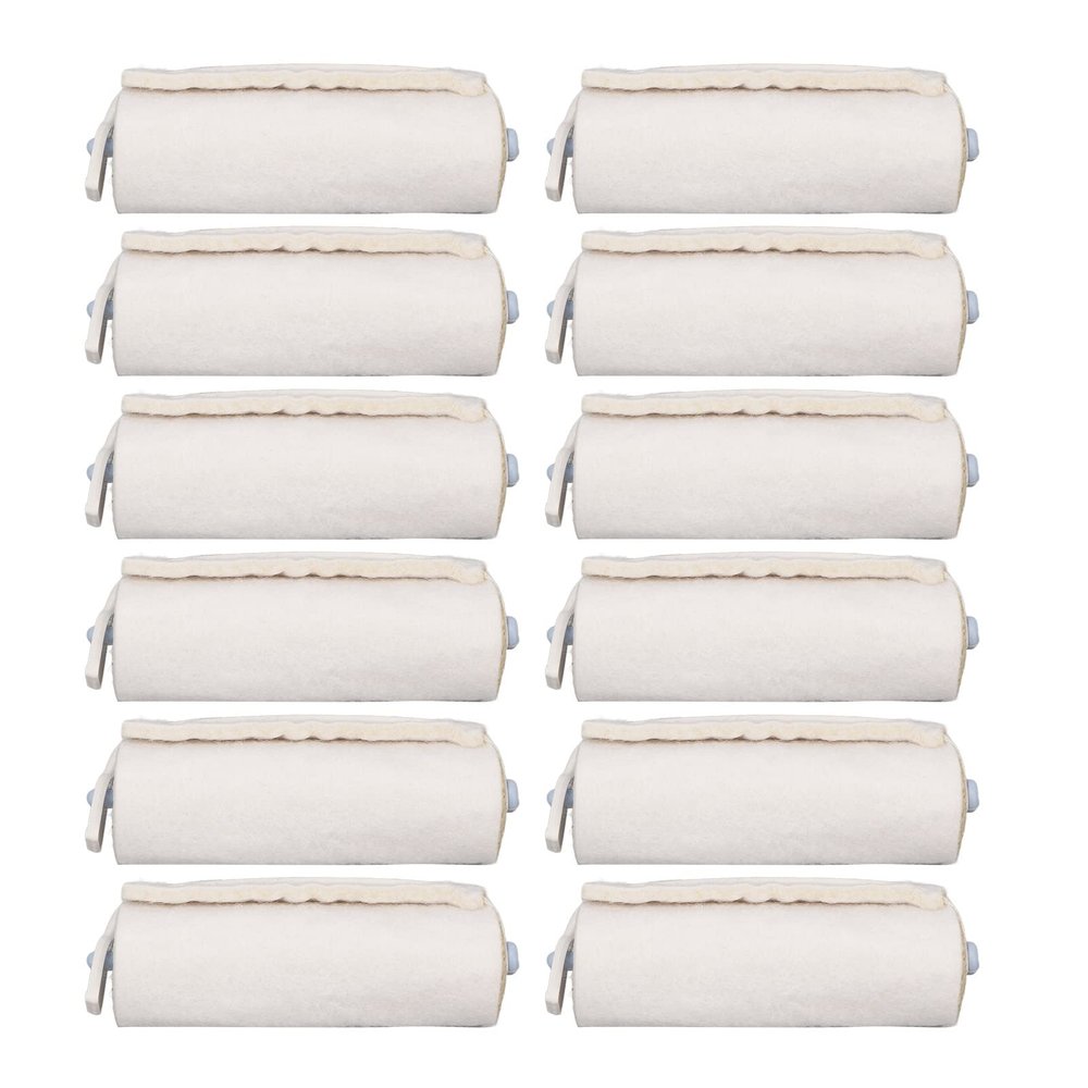 Hair Heat Insulation Perm Pads 12pcs Soft Breathable Cotton Heat Hair Perm Insulation Mat for Salon Home Use Professional Styling Tools