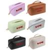 TIFDHIS Custom Makeup Bag with Name Personalized Text Cosmetic Bags Travel Toiletry Case Customized Wedding Birthday gift view 1