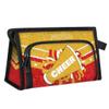 Obtravar Custom Cheer Makeup Bag Personalized Travel Toiletry Bags Customized Cosmetic Bags for Cheerleaders Women Girls, Red Yellow view 1