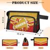 Obtravar Custom Cheer Makeup Bag Personalized Travel Toiletry Bags Customized Cosmetic Bags for Cheerleaders Women Girls, Red Yellow view 2