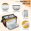 Obtravar Custom Cheer Makeup Bag Personalized Travel Toiletry Bags Customized Cosmetic Bags for Cheerleaders Women Girls, Red Yellow view 3