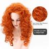 DOPI Orange Red Halloween Wig Long Wavy Curly Full Head Hairpiece for Women Cosplay Costume Party view 2