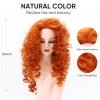 DOPI Orange Red Halloween Wig Long Wavy Curly Full Head Hairpiece for Women Cosplay Costume Party view 3
