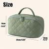 2026 New Travel Makeup Bag -180 Lay-Flat Design, Triple-Proof InteriorLarge Capacity Makeup Organizer Pouch Open Flat Toiletry Bag, Portable Puffer Cosmetic Bags for Toiletries (Khaki) view 4