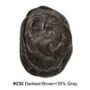 FNY HAIR Toupee For Men Real Human Hair Replacement System Full Poly Mens Toupee 0.10mm Thin PU Injection Durable Mens Hair Piece Prosthesis Wig 7"X9" #230 Darkest Brown Mixed 30% Grey view 2