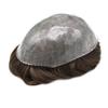 FNY HAIR Toupee For Men Real Human Hair Replacement System Full Poly Mens Toupee 0.10mm Thin PU Injection Durable Mens Hair Piece Prosthesis Wig 6"X9" #3 Dark Brown view 3