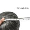 FNY HAIR Toupee For Men Real Human Hair Replacement System Full Poly Mens Toupee 0.10mm Thin PU Injection Durable Mens Hair Piece Prosthesis Wig 8"X10" #1B60 Off Black Mixed 60% Grey view 4