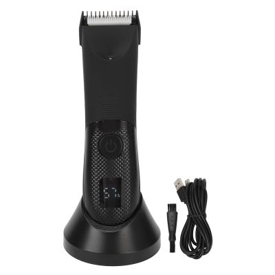 Gucagle Electric Body Hair Trimmer Ceramic Cutter Head USB Rechargeable Men's Groin Armpit Chest Hair Clipper Smoothing Skin Safety Blade Ergonomic Handle ABS Alloy