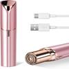 Facial Hair Remover for Women as Seen on TV Painless Face Shaver -Mini Hair Remover Electric Razor Shaver Portable Bikini Epilator for Lips Chin Armpit Peach Fuzz Fingers Neck, Cheek Rose Gold view 1