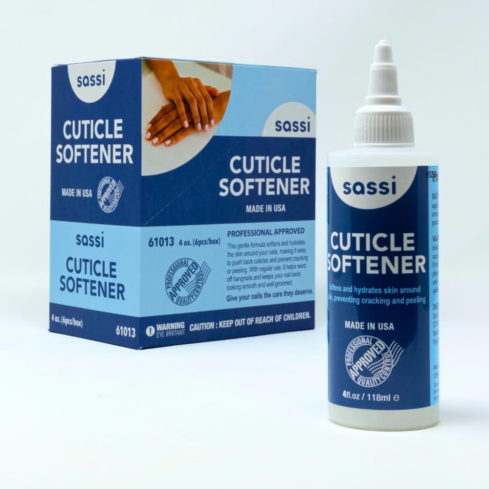 Sassi Cuticle Softener 4oz | Pack of 6 | Softens & Hydrates Cuticles | Prevents Cracking & Peeling | Made in USA
